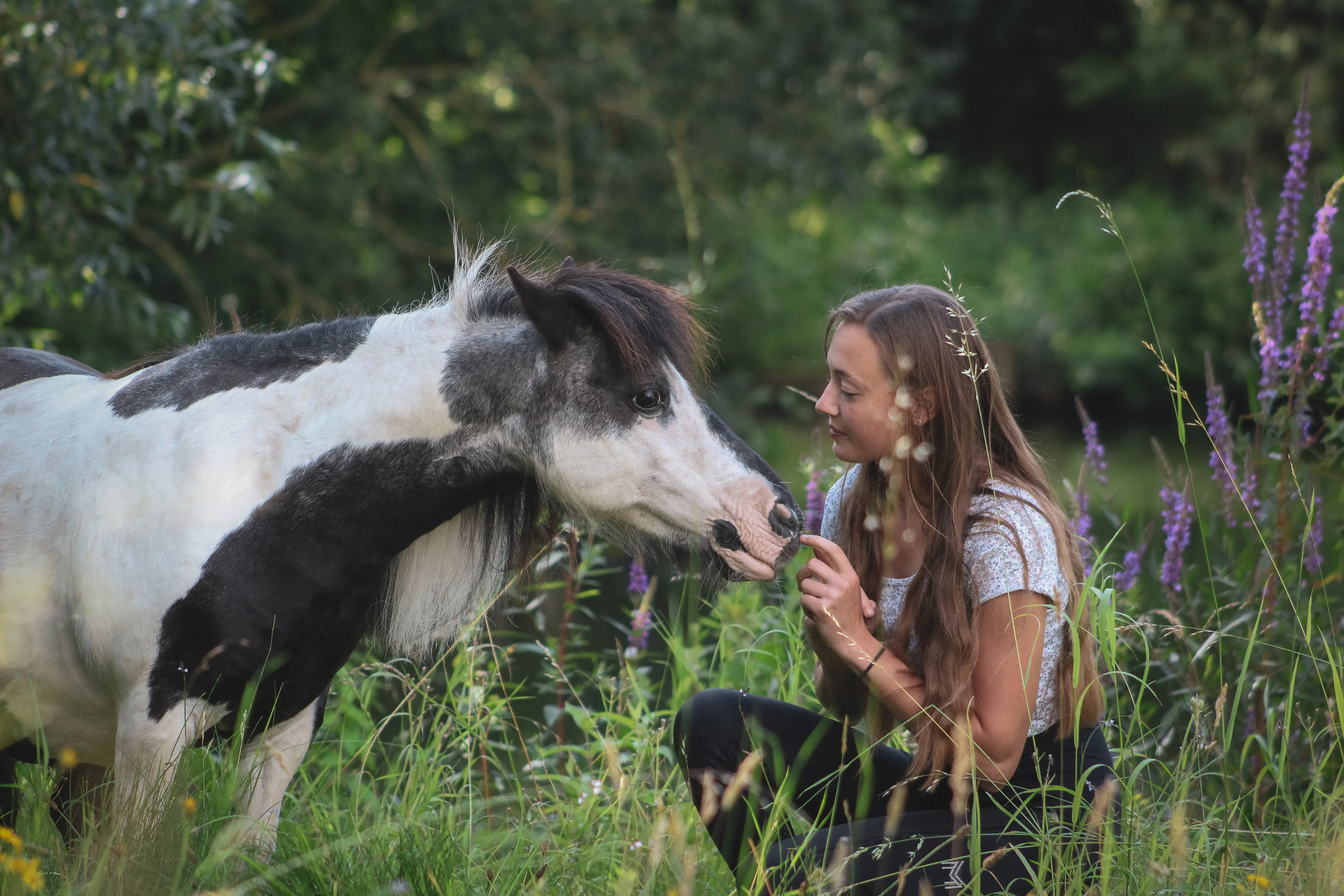 Photo de Coline et Peanut à l'étang le 20 juillet 2024
